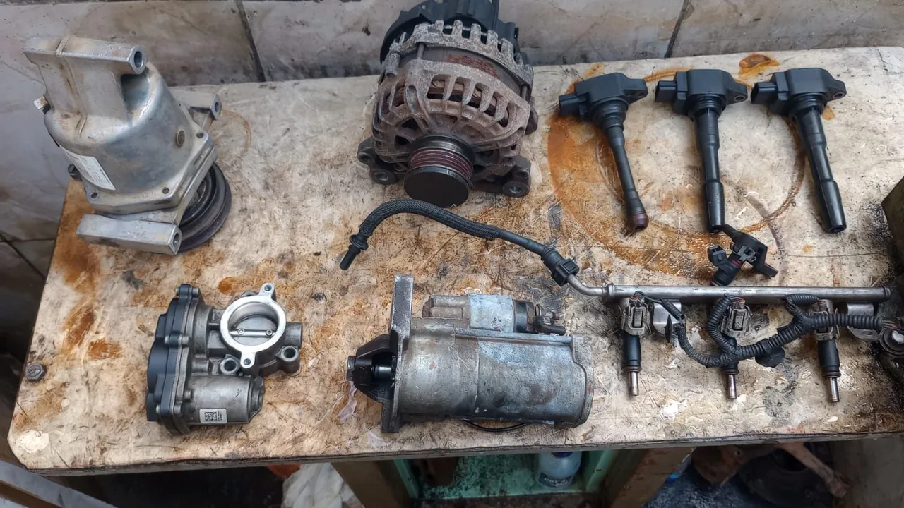 Peças de motor automotivo
