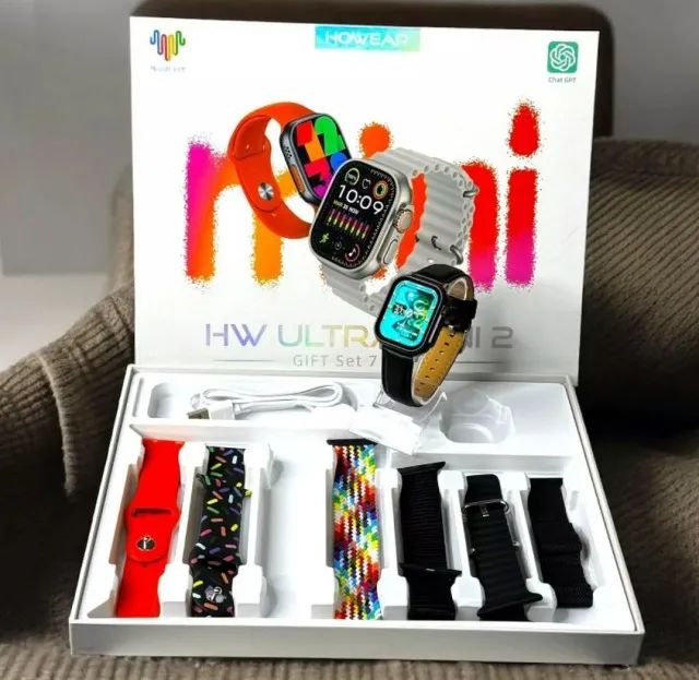 SMARTWATCH HW ULTRA MINI + 7 PULSEIRAS - ESTILO, TECNOLOGIA E VERSATILIDADE!