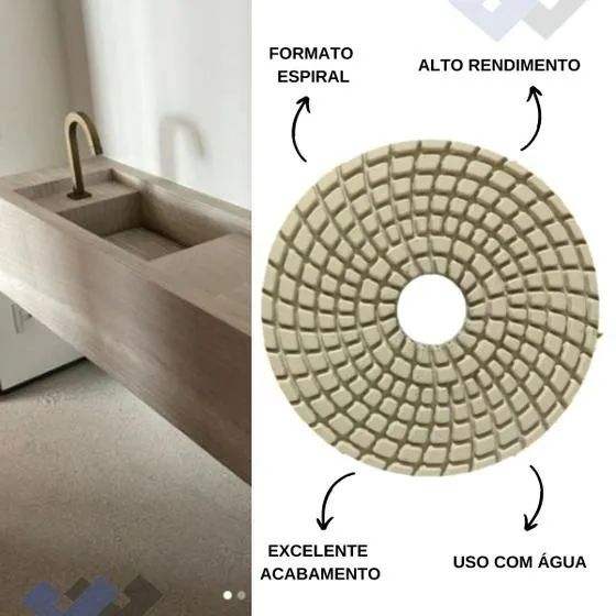 Kit Acabamento 45 Graus Porcelanato 1 Rebolo 2 Lixas 50 - Foto 3