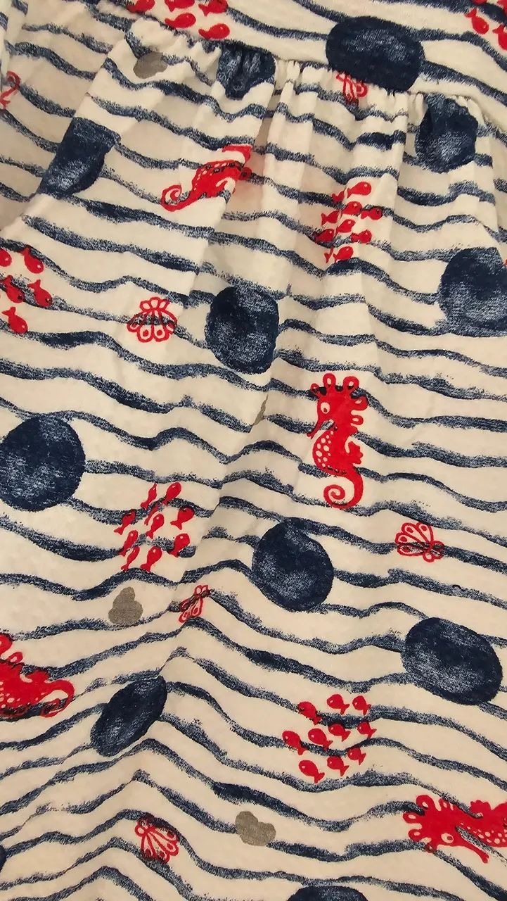 Vestido infantil estampado fundo do mar - Foto 2