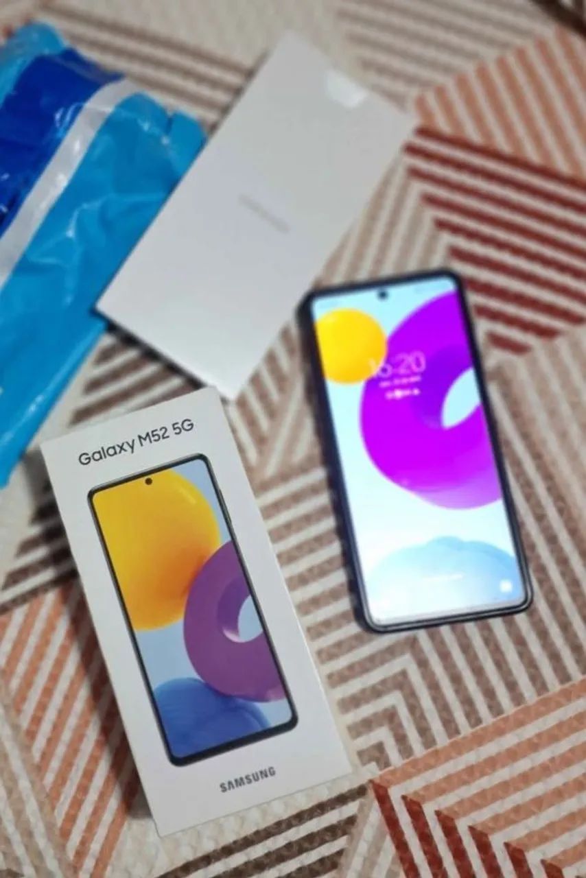 Samsung m52 tem 128 Gb de memória chips 5g Nfc biometria digital Android 13 - Foto 5