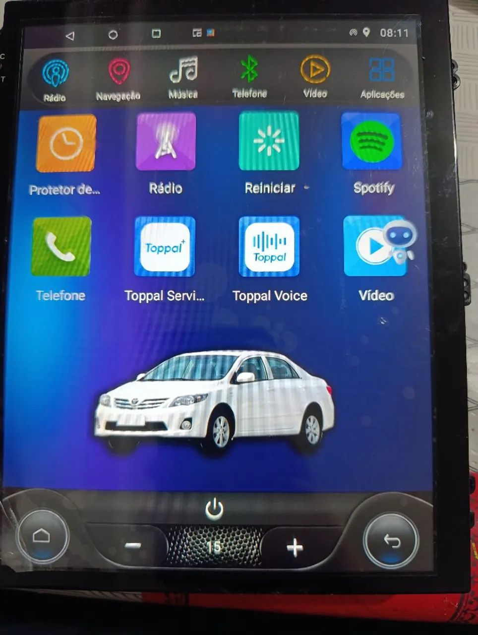 Central Multimídia Android 13 QLED KP, 13 polegadas-RA928 - Foto 2