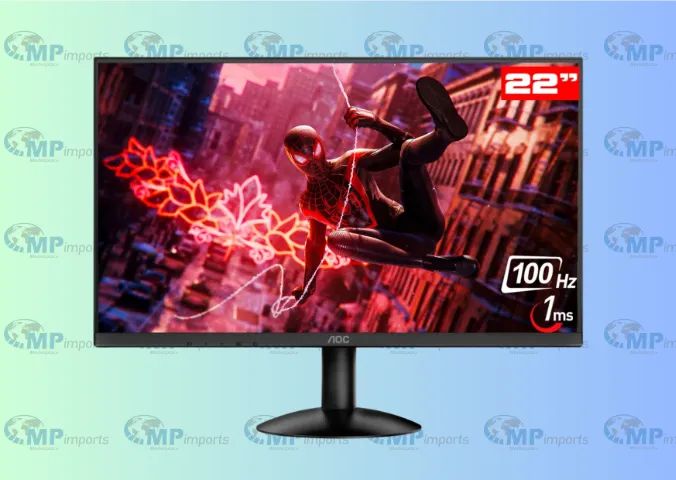 Loja MP Imports: Monitor Gamer Aoc 21,5 Full Hd 100hz 1ms 22b30hm2 Preto 127/220V - Foto 5