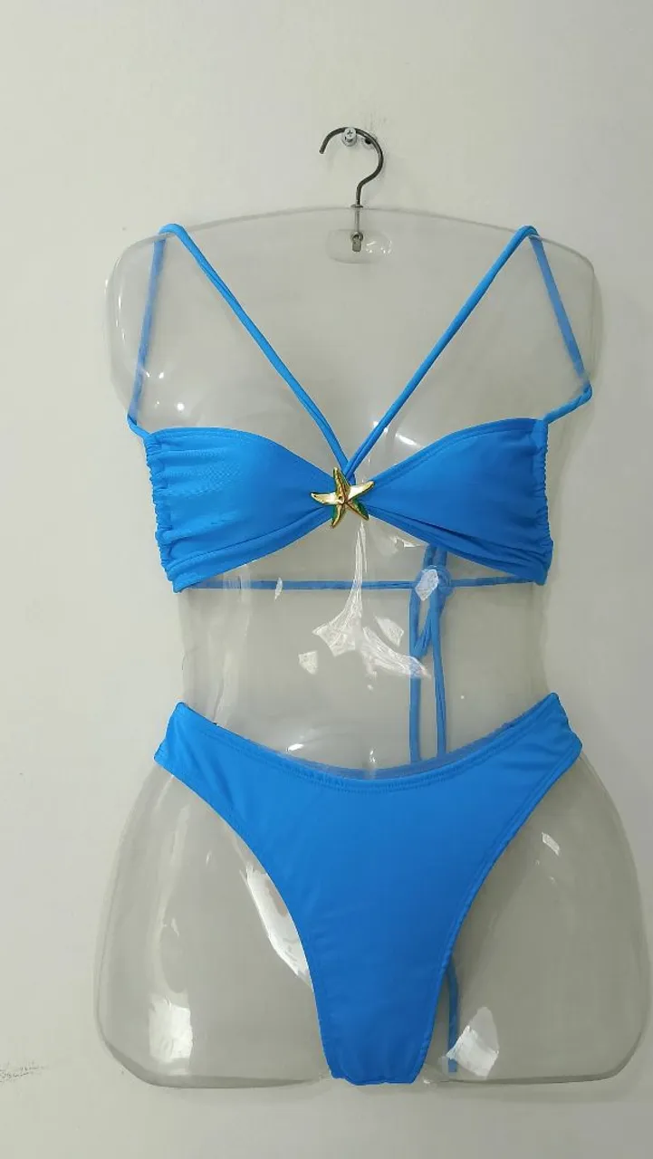 Biquíni Azul com Detalhe de Estrela