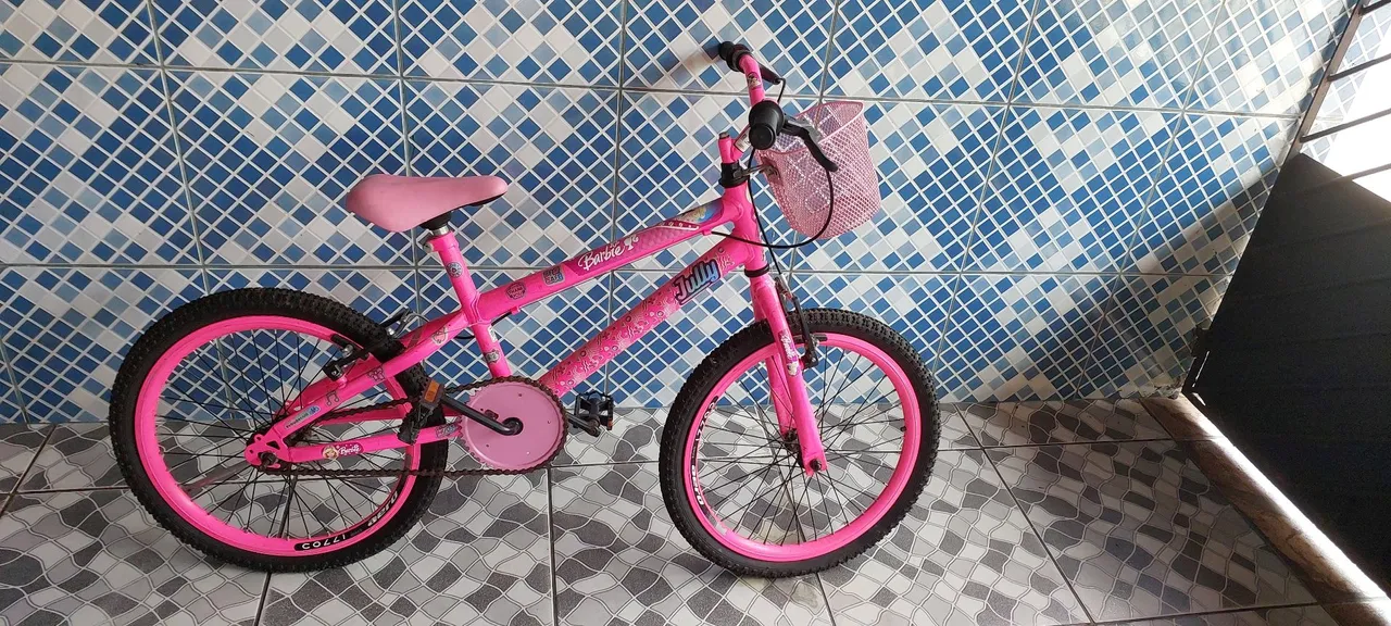 Bicicleta Infantil Barbie Julli Aro 20 Rosa