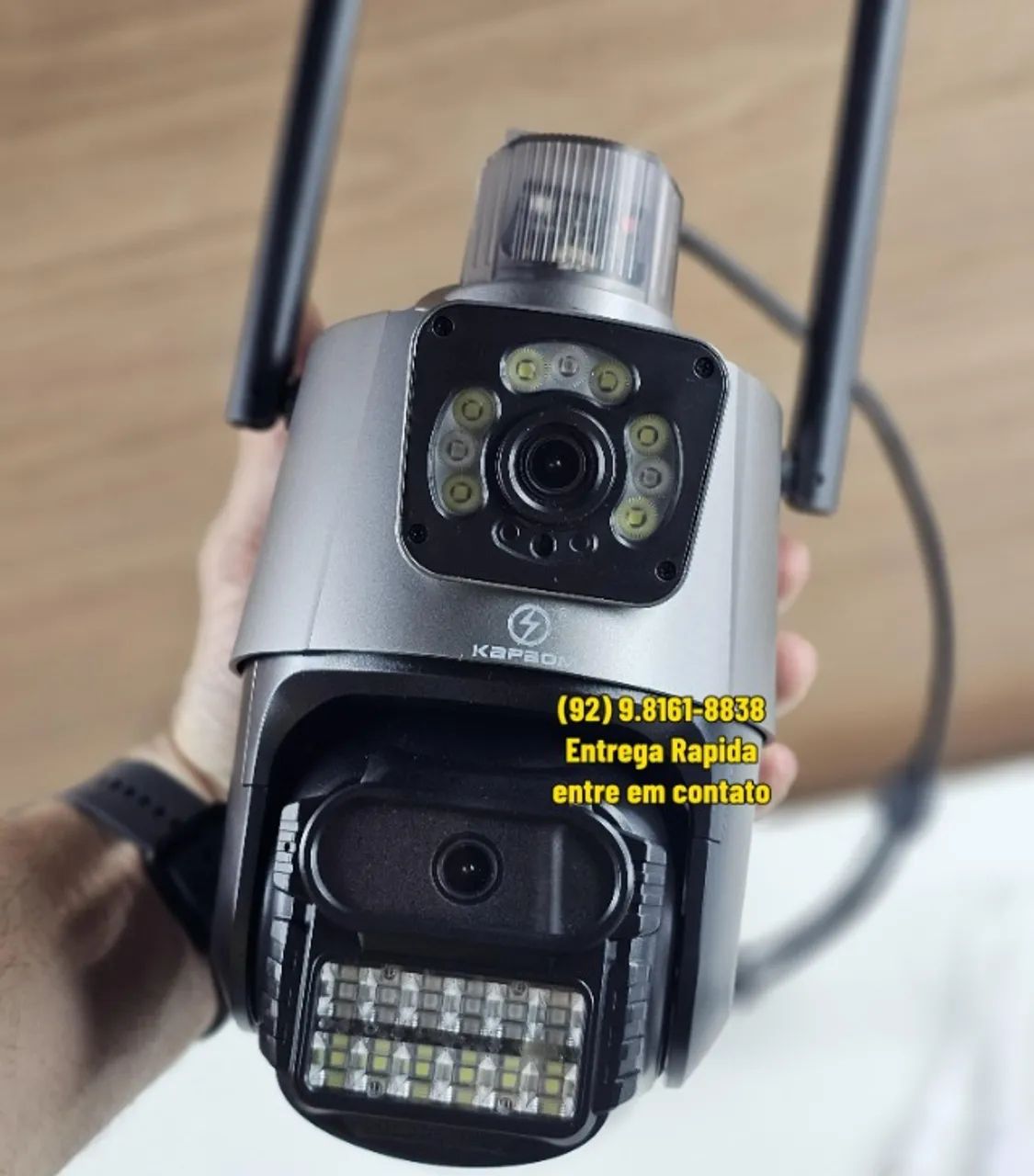 Camera de Segurança com sirene dual camera - Entrega das 9 as 22hrs - Foto 2