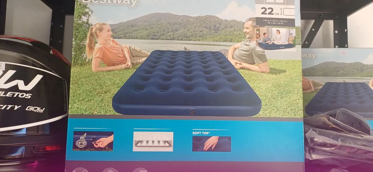 Colchão Inflável Bestway - Conforto para Camping! Casal