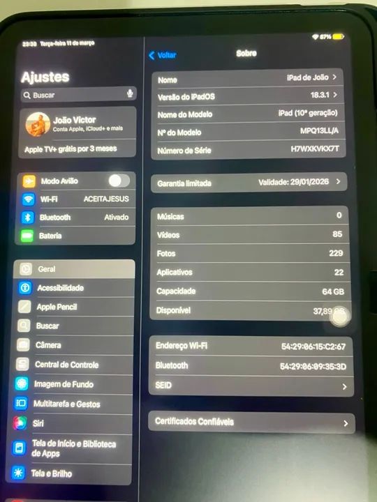 IPAD (10ª Geração) AZUL R$ 3.150 - Foto 4