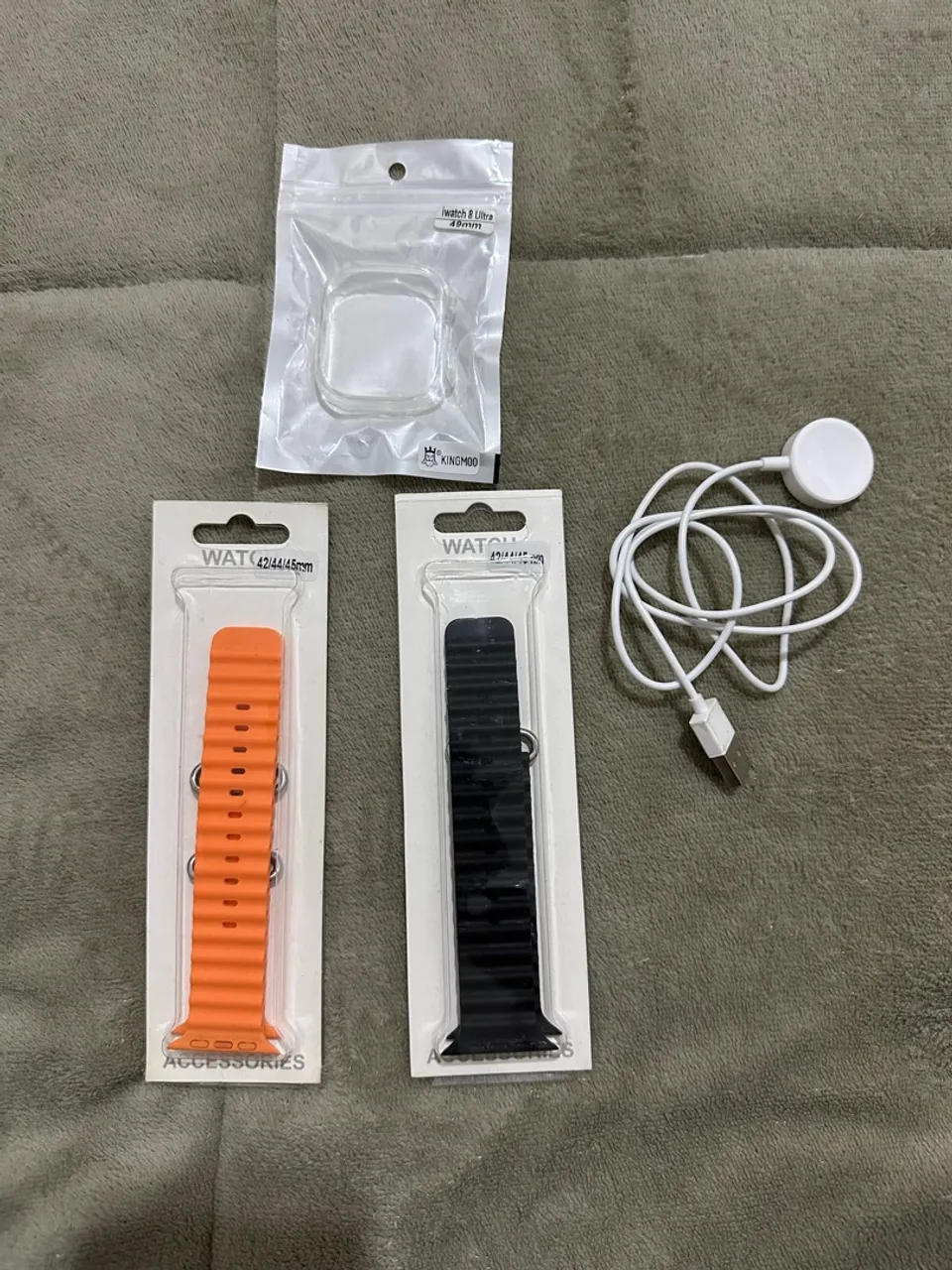 Kit Acessórios Apple Watch Ultra: Película, Pulseiras e Carregador