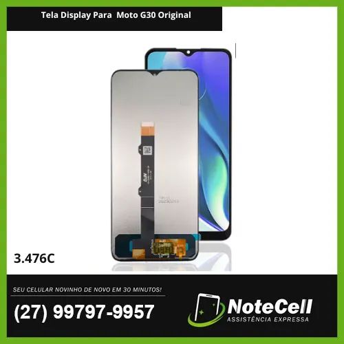 Tela Display Para Moto G30 Original  3.476C- Instalação Expressa Em 30 Minutos!