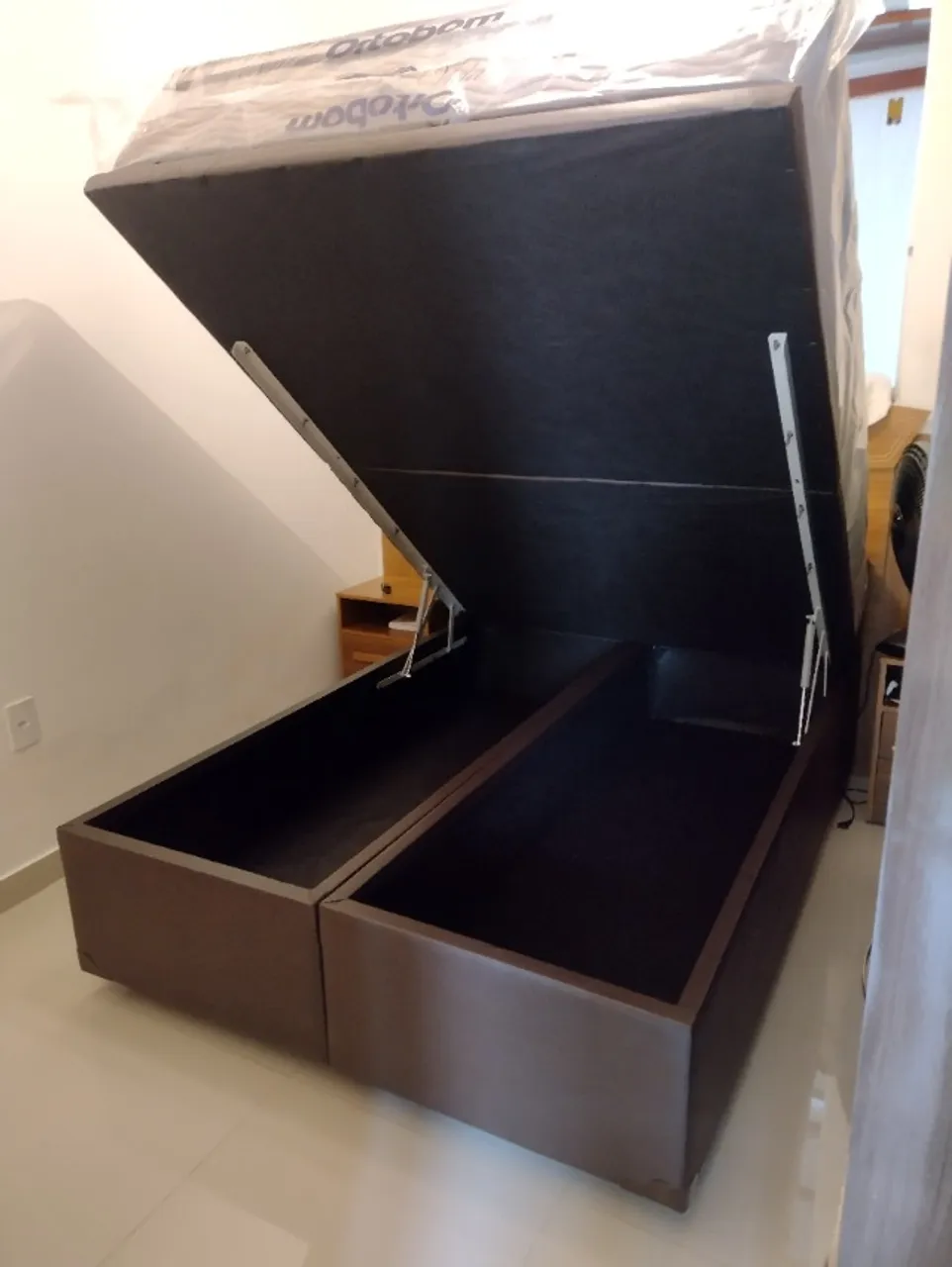 CAMA BOX BAU CASAL BLINDADO 1.38X1.88 PRODUTO NOVO COM GARANTIA