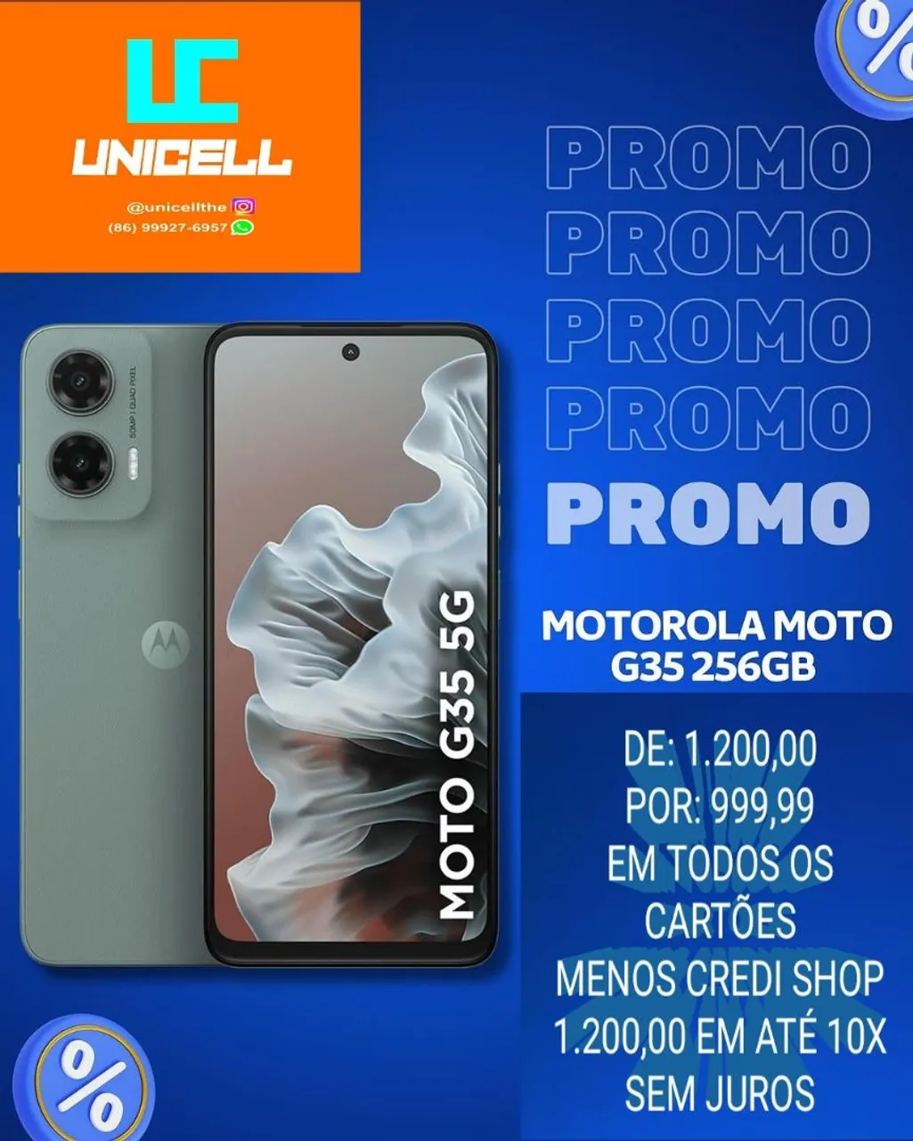 PROMOÇÃO/MOTO G35/256 GB/LACRADO/NOTA/GARANTIA JUNHO 2026/DETALHES ABAIXO!
