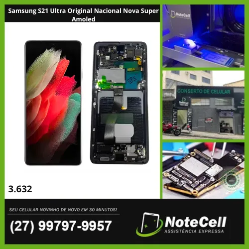 Tela Display P/ Samsung S21 Ultra Original Nacional Super Amoled- Instalação Expressa 30m!