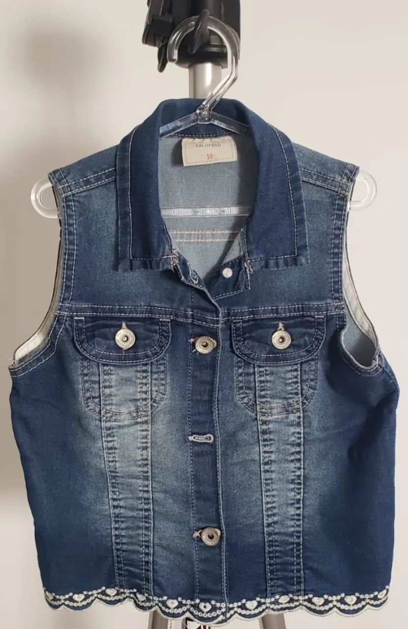 colete infantil jeans