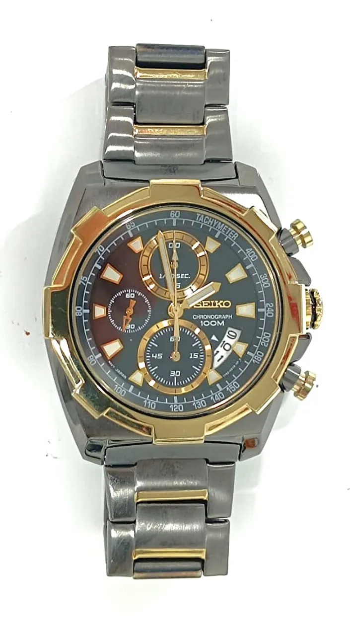 Relógio Seiko Masculino Titânio Inox Chronograph Original 7t92ca/5