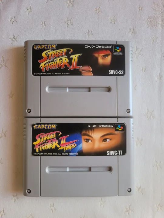 Combo Street Fighter II e Street Fighter II Turbo - Super Famicom Original Japonês