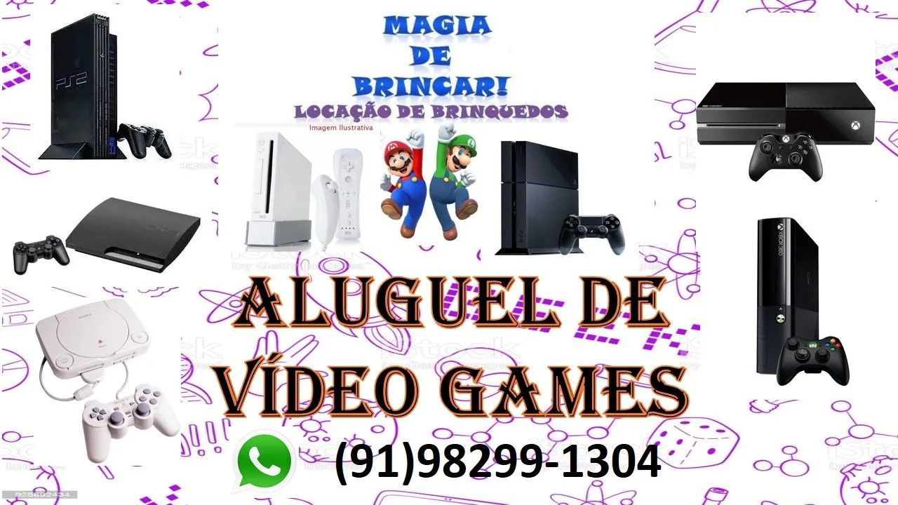 Aluguel de Video Games - Diversos Modelos