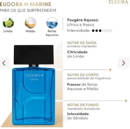 Desodorante Colônia H Marine 100ml - Eudora - Foto 5