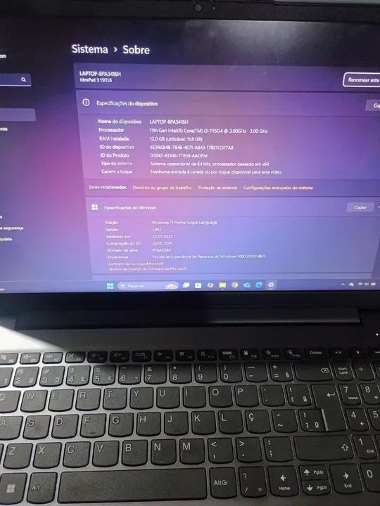 Notebook i3 11 geração 