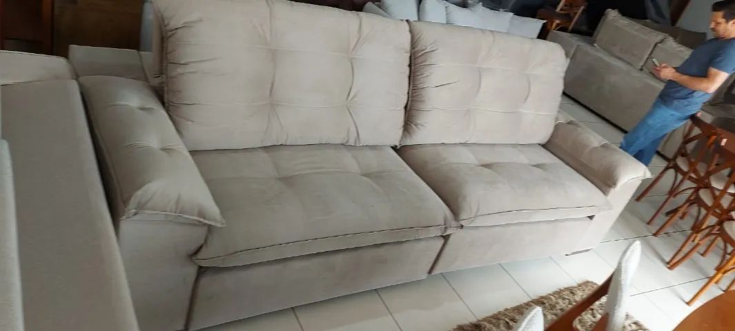 SOFÁ 2,90mt RETRATIL E RECLIVANEL, MOLAS ENSACADAS - Foto 2
