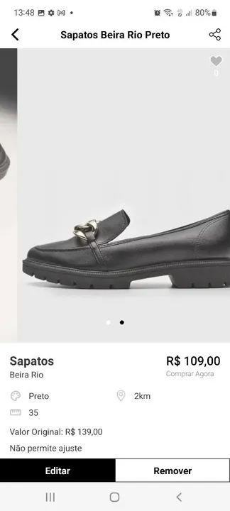 Sapatos preto feminino- Tamanho 35