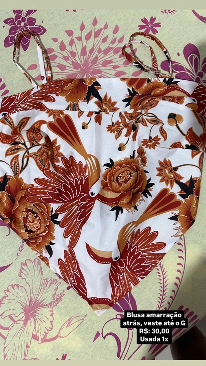Blusa amarração floral
