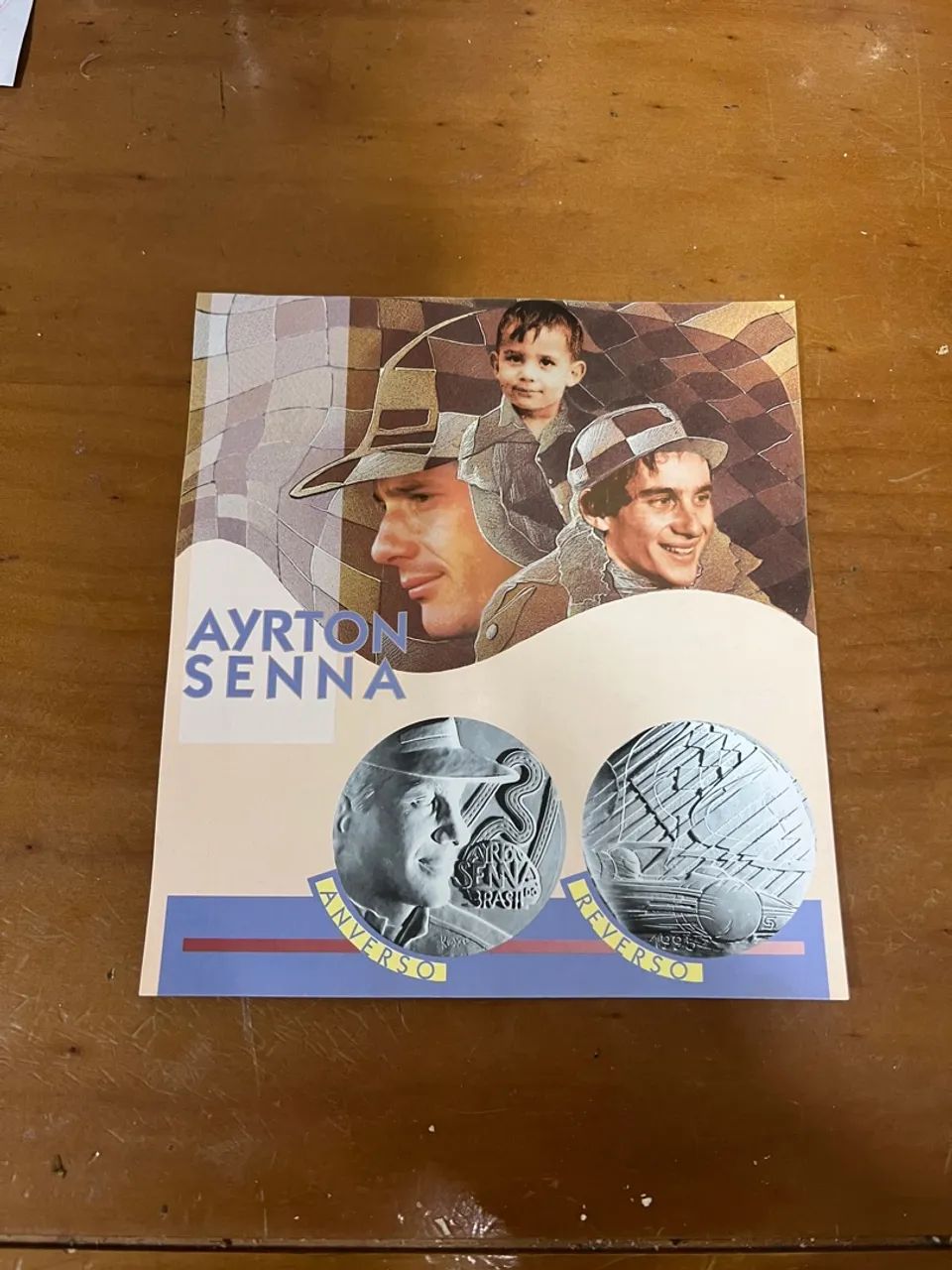 Papel do lançamento  Ayrton Senna, casa da moeda do Brasil 