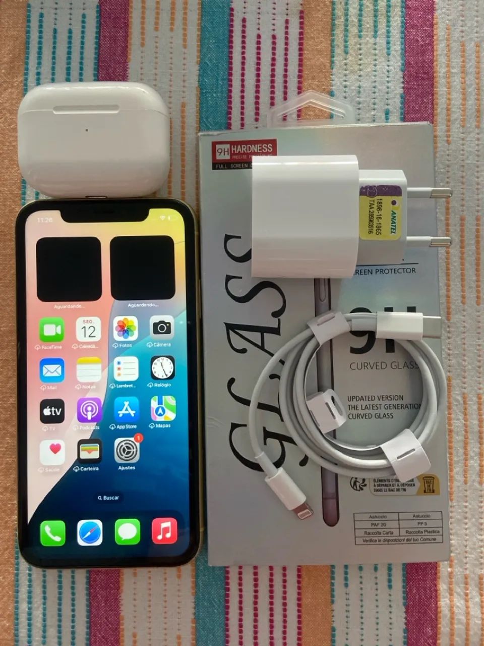 iPhone XR + AirPod Pro + cabo e carregador + película - Foto 2