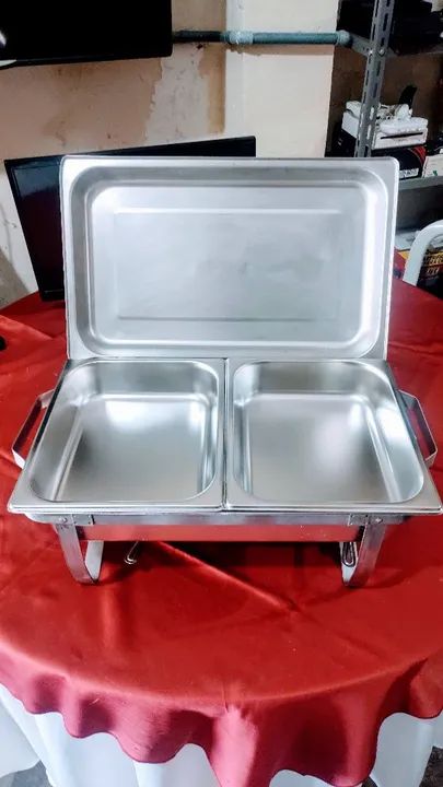 04 Rechauds para Buffet em aço inox usado - Foto 3
