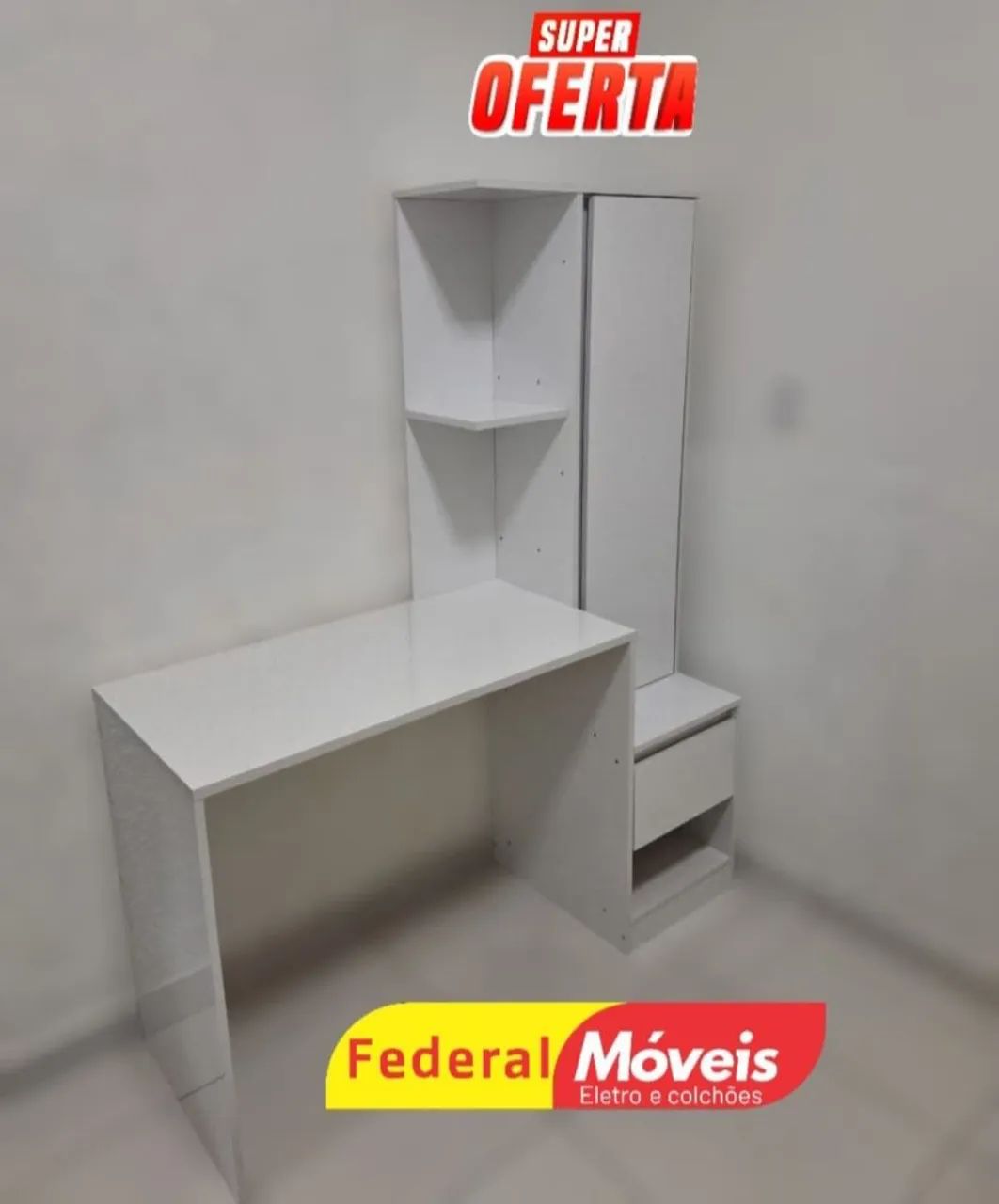 Escrivaninha/Penteadeira Nova - Compacta e Cheia de Estilo!