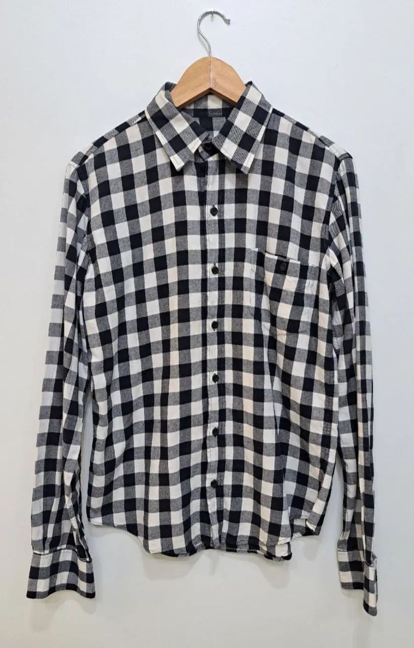 Camisa Xadrez ZARA Preto e Branco