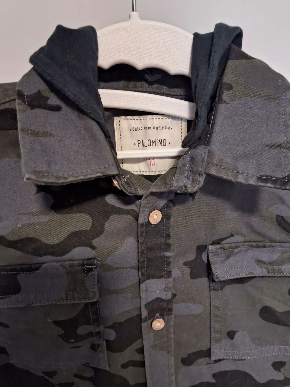 Camisa Camuflada com Capuz Infantil - Foto 3