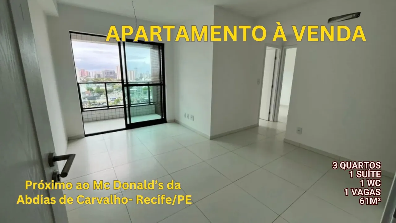 APARTAMENTO À VENDA PROXIMO AO MC DONALD'S DA ABDIAS DE CARVALHO - Madalena-Recife/PE