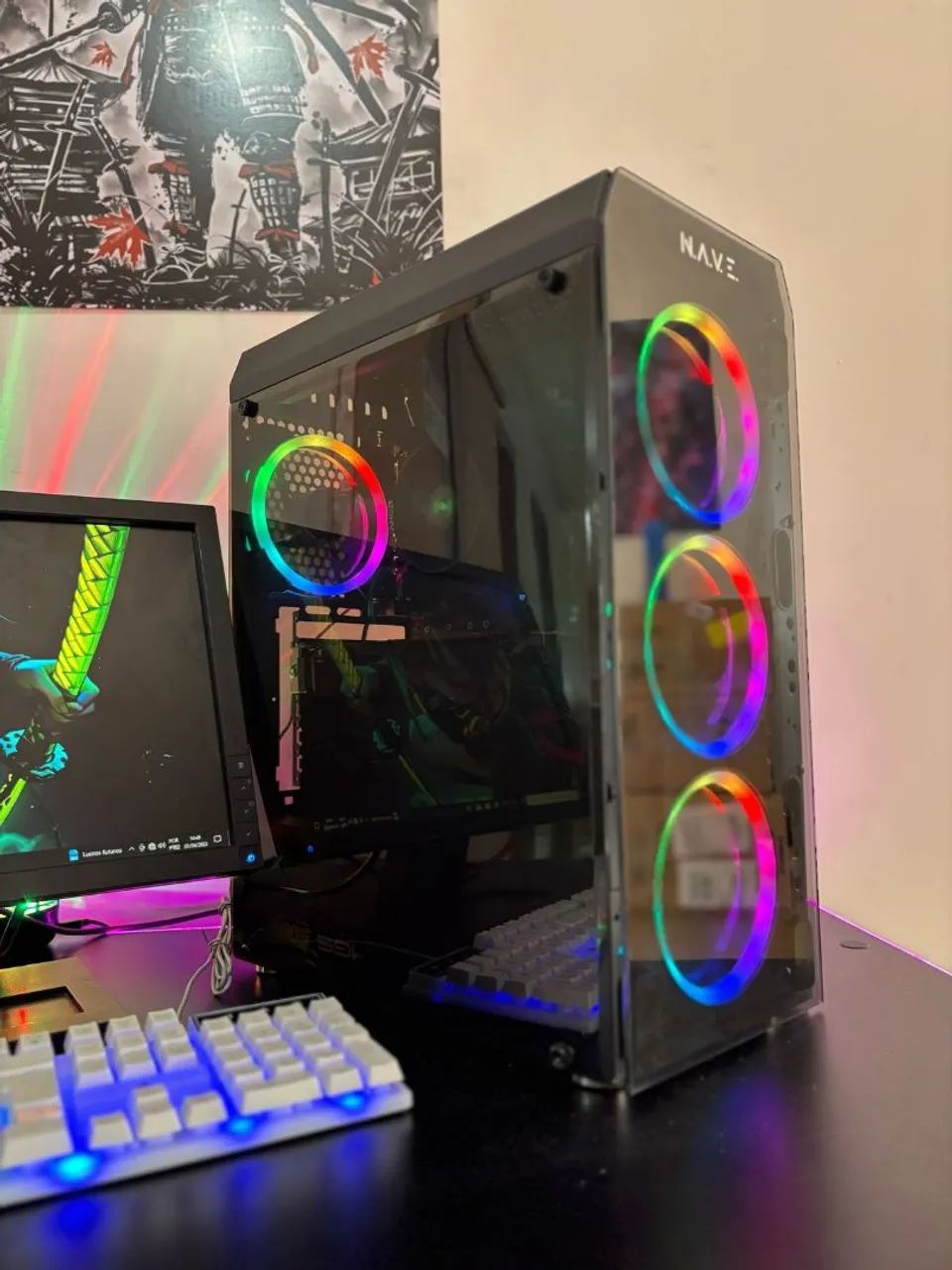 SYSTEMTREFF Gaming PC AMD Ryzen 5 5500 & RTX 3050 - 16GB RAM, 1,5TB SSD, Win 11