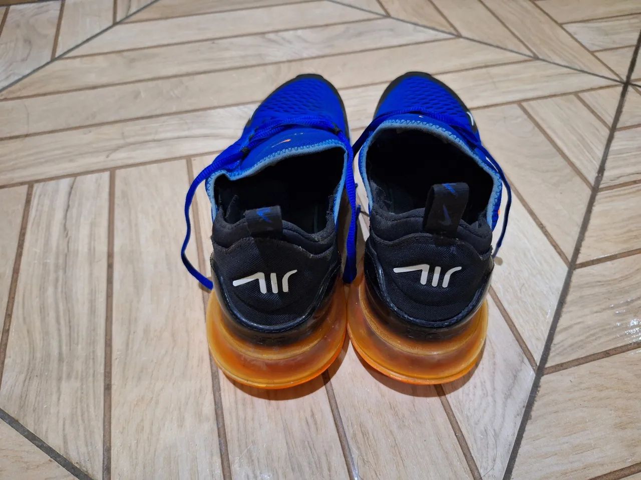 Tênis Nike Air Max 270 - Azul e Laranja - Foto 3