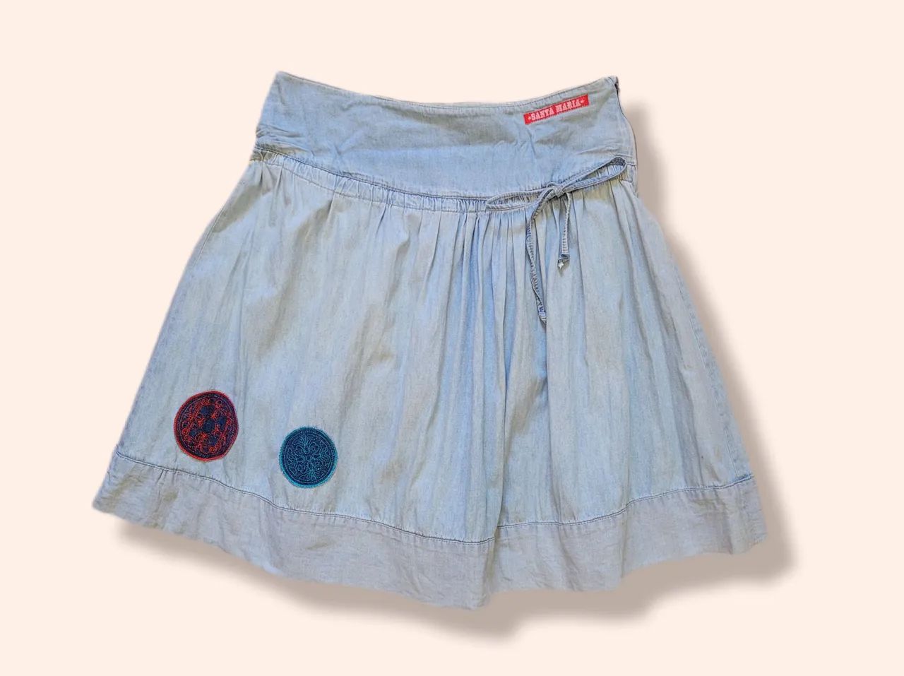 Saia Jeans Claro Retrô Tamanho 40 