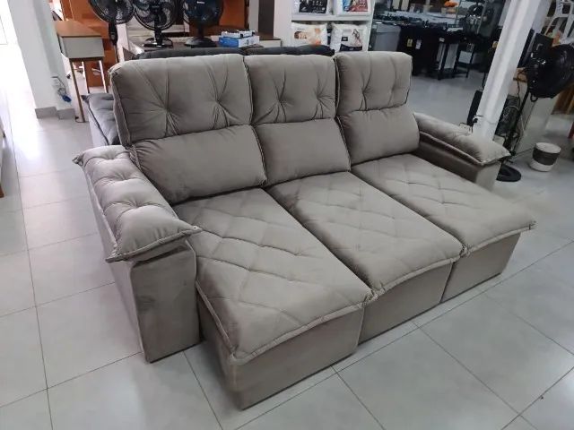 Sofá Retrátil e Reclinável 2,30m DIVIDIMOS EM ATE 10X SEM JUROS - Foto 3