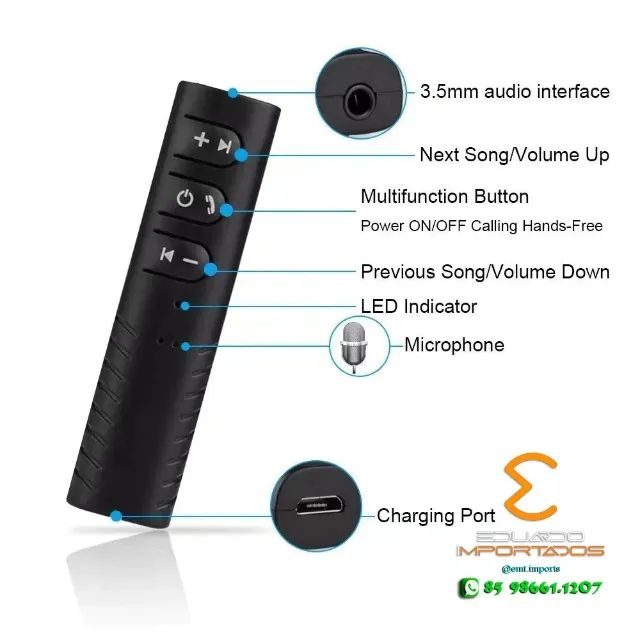 Receptor de Áudio Bluetooth sem Fio BT-USB-04 - Foto 5