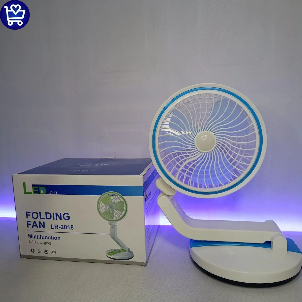 Ventilador de Mesa Dobrável com Luz LED LR-2018 - Foto 4