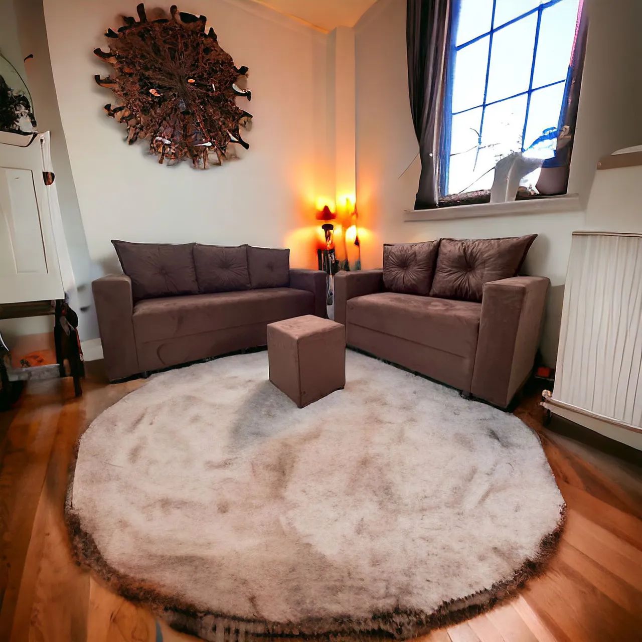 PAGAMENTO NA ENTREGA Sofá 2/3 com almofadas Soltas PUFF BRINDE - Foto 4