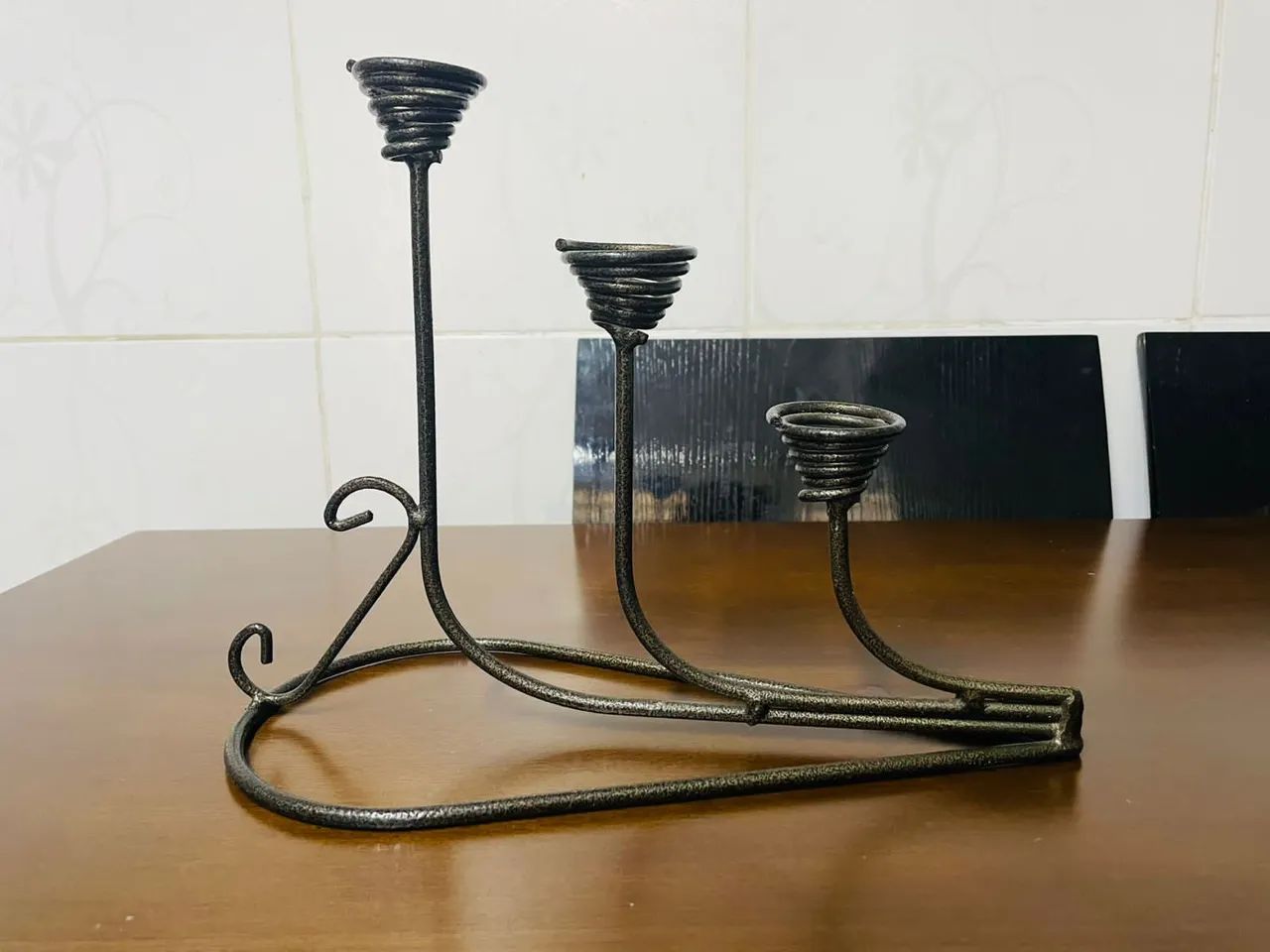 Castiçal de Metal para 3 Velas