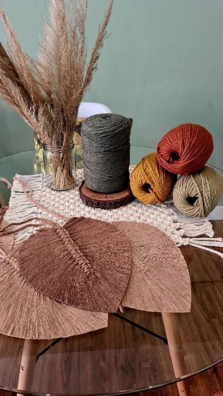 Painel de Macramé 4 folhas promoção  - Foto 3
