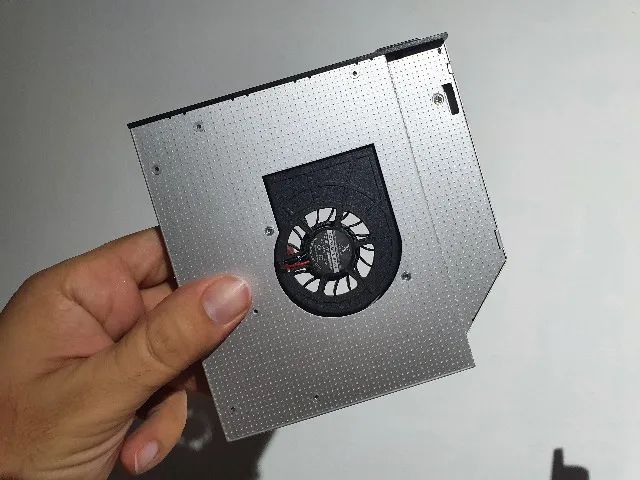 Adaptador dvd notebook caddy 9,5mm para ssd tipo M2 com cooler - Foto 3