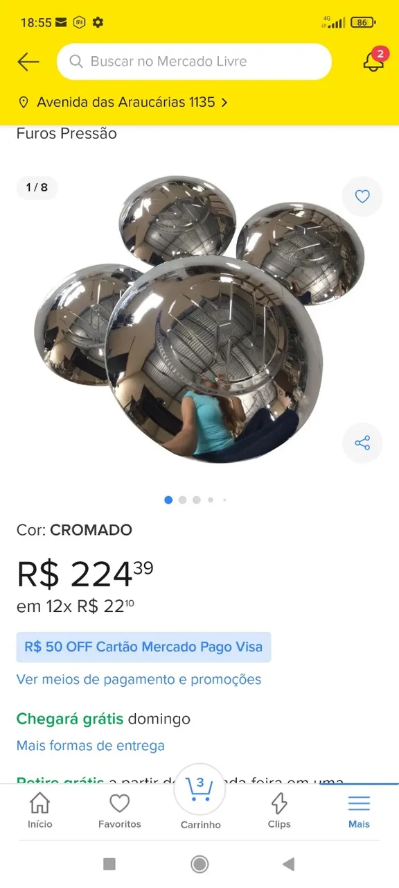 Calotas Fusca 4 furos cromadas um par de lona e cilindros para roda dianteira.