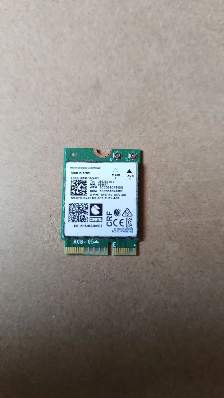 Placa Wi-Fi + Bluetooth Intel 9462NGW - M.2 2230