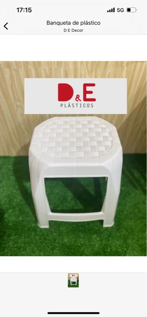 Conjunto com Mesa + 4 Bancos Plásticos Reforçados  - Foto 3