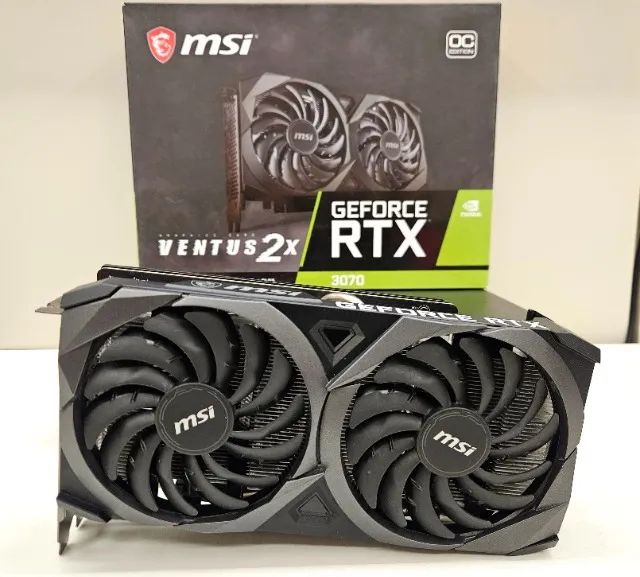 Placa de vídeo MSi RTX 3070 8GB Dual Fan - Na caixa!