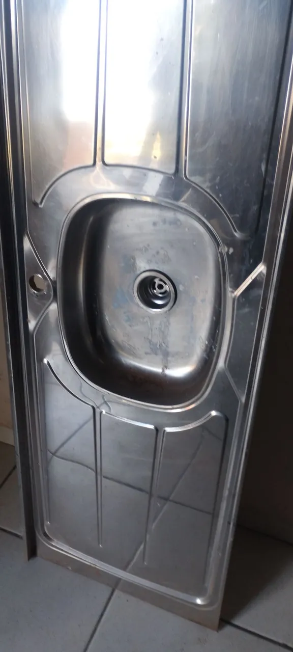 Pia de cozinha em aço inox