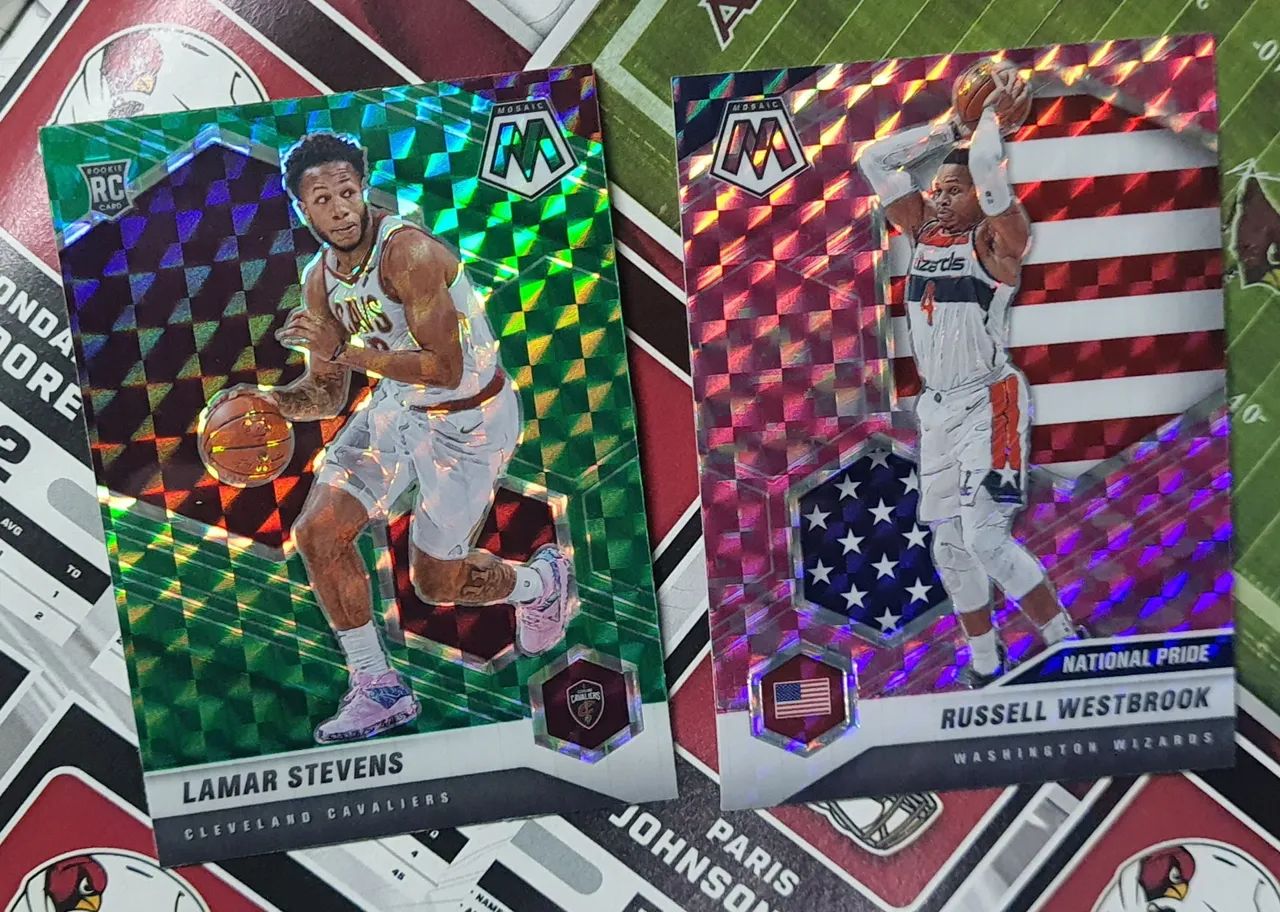 2 Cards de Basquete Mosaic - Lamar Stevens e Russell Westbrook - Foto 3