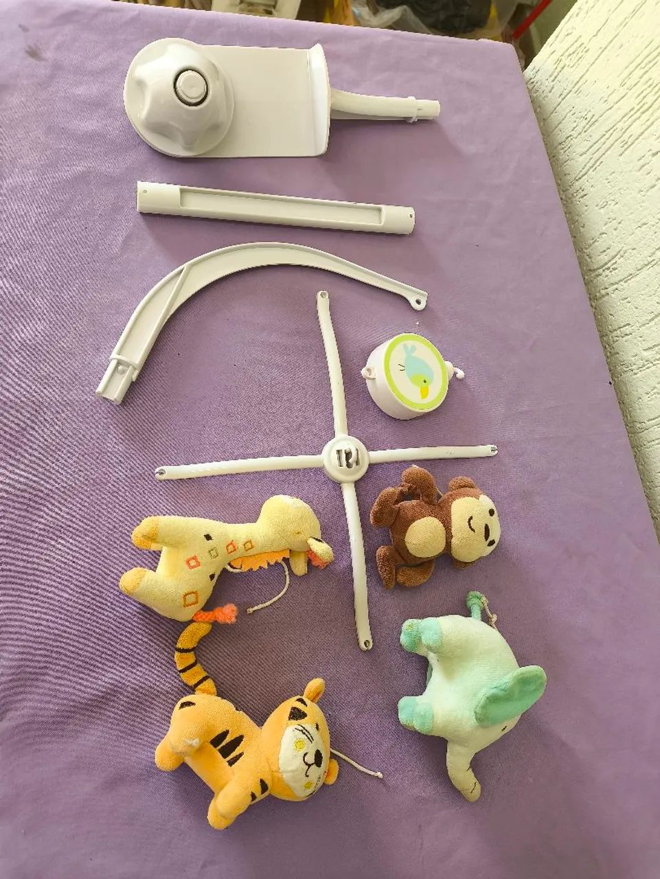 Mobile Para Berço De Bebe Musical Giratório Safari